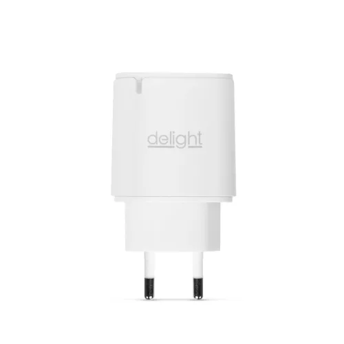Delight 20W-os Type-C gyorstöltő adapter, fehér (55046WH)