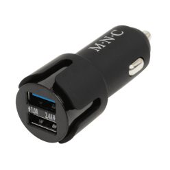 MNC 2 USB-s szivargyújtó adapter, fekete (54931BK)