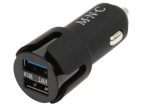 MNC 2 USB-s szivargyújtó adapter, fekete (54931BK)