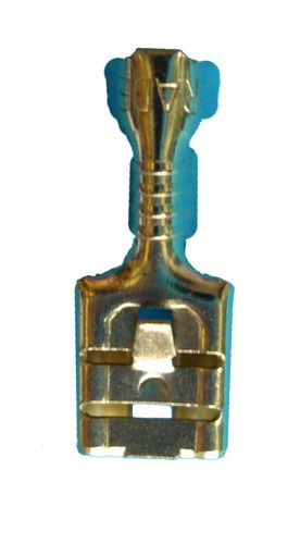 Csúszósaru hüvely kábelvég (anya) pöckös 6,3 mm, 100 db/csomag