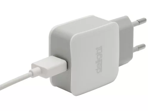Delight 1 USB-s hálózati adapter, fehér (55045-1WH)