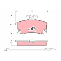   Fékbetét – Fehér dobozos – Lada Samara – A1170 / TOMEX 1036