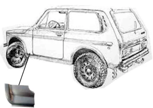 LADA – Sárvédő első, sarok bal Niva