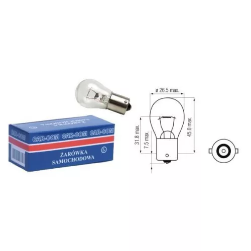 Autolamp 12V 21W BA15s Izzó (10 db/csomag)