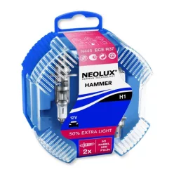  Neolux Extra Light N448EL H1 12V 55W Halogén Fényszóró Izzó (+50%, 2 db-os csomag)