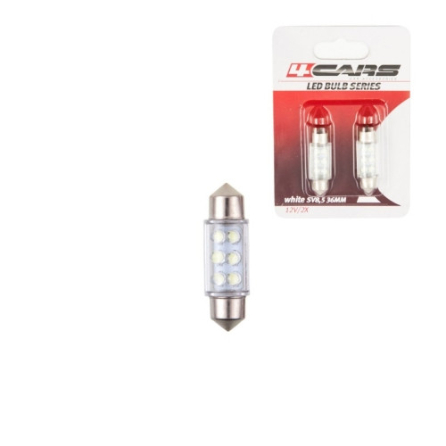 92803 6led szofita fehér  8.5-36mm 2db-os 4cars izzók