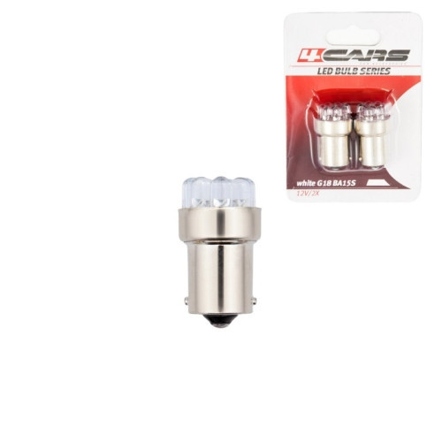 LED izzó – G18 – 8 LED fehér – BA15S – 92780 – 4CARS