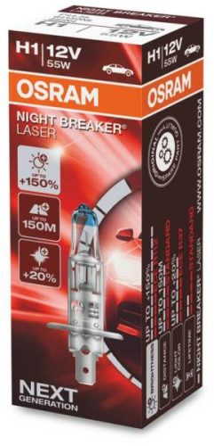 Osram Night Breaker Laser H1 12V 55W Halogén Izzó (1 darab)