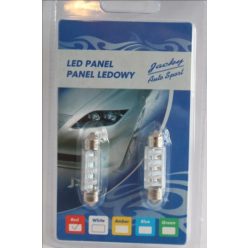   Jacky 78152 12V 6 LED-es piros szofita izzó, 36 mm, 2 db/csomag