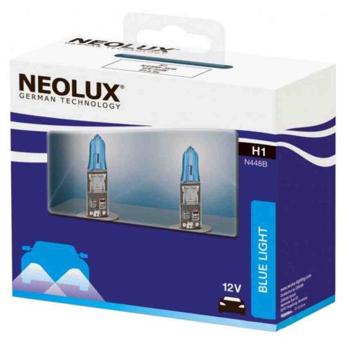 Neolux Blue Light N448B H1 12V 55W Halogén Fényszóró Izzó (2 db-os készlet)