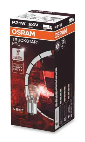 OSRAM Truckstar Pro P21W 24V 21W Rázásbiztos Izzó
