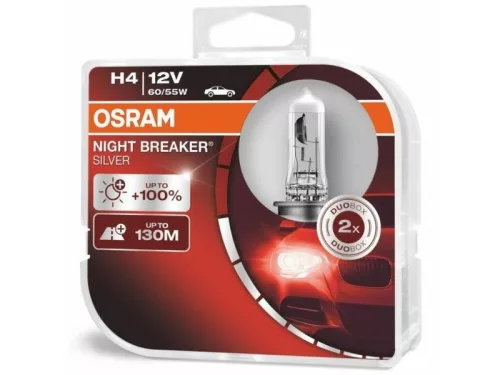OSRAM Night Breaker Silver H4 12V 60/55W Halogén Izzó (2 db)