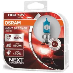   OSRAM Night Breaker Laser HB3 12V 60W +150% Halogén Izzók (2 db)
