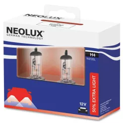   Neolux Extra Light N472EL H4 12V 60/55W Halogén Fényszóró Izzó (+50%, 2 db-os csomag)