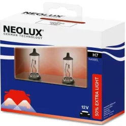   Neolux Extra Light N499EL H7 12V 55W Halogén Fényszóró Izzó (+50%, 2 db-os csomag)