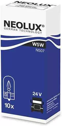 Neolux N507 W5W 24V 5W W2.1x9.5d Foglalat Nélküli Izzó