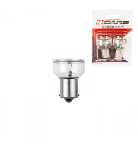 4Cars 12V S25 5050 SMD BA15S Piros LED Izzók (2 db)