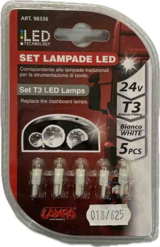 Lampa 98336 24V 1,2W fehér LED izzó, 5 db-os csomag