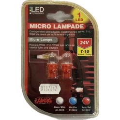Lampa 98341 24V LED üvegfejű piros izzó