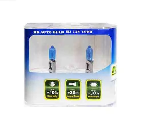 HD 12V H1 100W +30% Night-Tech halogén izzók, pár
