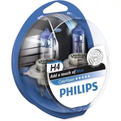 Philips ColorVision H4 12V 60/55W P43t Kék Izzó