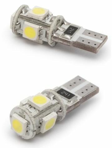 Carguard 12V T10 CANBUS LED izzó, 3W, 2 db
