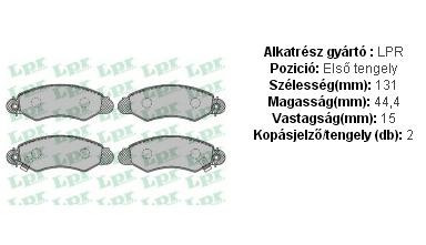 Fékbetét – első - AP 05P1041 / 5AP1041 (Suzuki Swift, Bosch 98.05–)