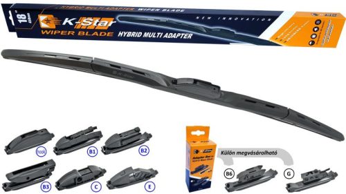 Hybrid k-star multi  16"  410mm 6db adapterrel    ablaktörlölapát