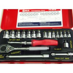 Tx-2319 szerszámkészlet 19 db E-tip 1/4" 3/8"