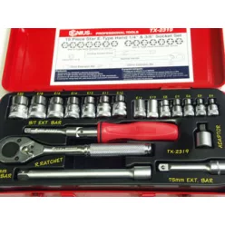 Tx-2319 szerszámkészlet 19 db E-tip 1/4" 3/8"