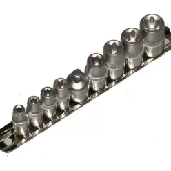 Dugókulcs készlet 9 db torx 1/4"–3/8" YT-0520