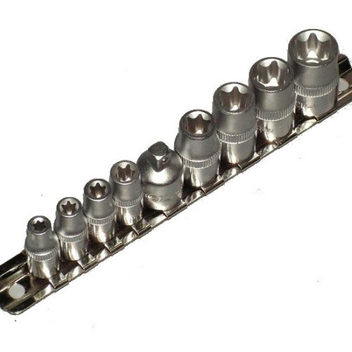 Dugókulcs készlet 9 db torx 1/4"–3/8" YT-0520