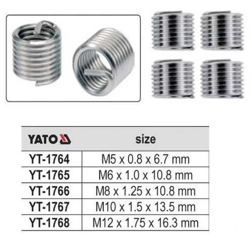 Yt-1766 menetjavító betét M8x1,25x10,8 / 20 db