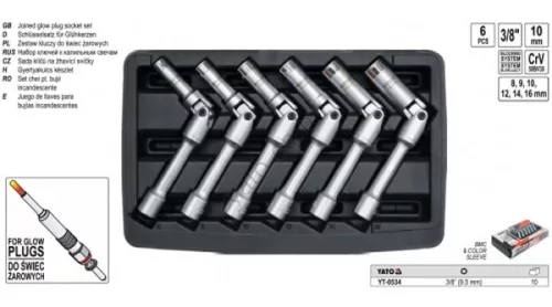 Yato YT-0534 gyertyakulcs készlet