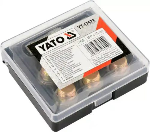 Olajteknő-csavar javítókészlet – 17×1.5 mm, 7 részes (YT-17573)