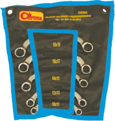 C6206 hajlított csillagkulcs készlet – 5db-os, 10-19mm
