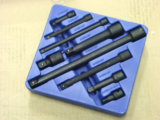 IE-2349 légkulcsszár készlet 9 db 1/4", 3/8", 1/2"