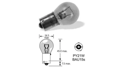 ELTA VisionPro 12V 21W BAU15s Sárga Izzó