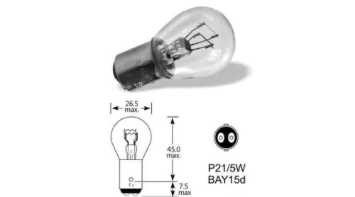 ELTA 294TB 24V 21/5W BAY15d Autóizzó
