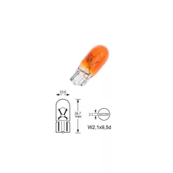 ELTA VisionPro 12V 5W W2.1x9.5d Amber Izzó