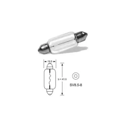 ELTA 267TB 12V 15W SV8.5-8 Sofita Izzó