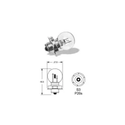 ELTA 298SB 12V 15W P26s Halogén Izzó