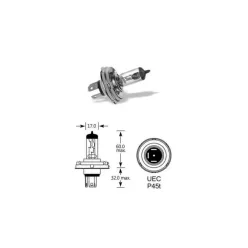 ELTA 012SB 12V H4 60/55W P45t Tányéros Autóizzó