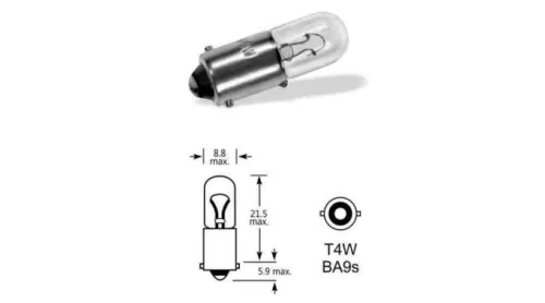 ELTA 233B 12V 4W BA9s Kék Autóizzó