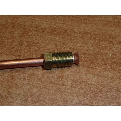 Fém fékcső 46 cm, 10x1 mm tölcséres/kúpos csatlakozással (Trabant 1.1)