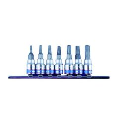   King Tony TORX bitfej készlet sínben – 7 részes, 1/4" furatos – 2107PR