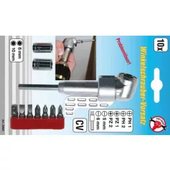Sarokbehajtó bitkészlet 10 részes SBI-10RBITKLT3