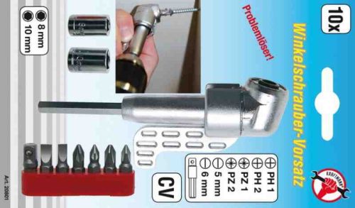 Sarokbehajtó bitkészlet 10 részes SBI-10RBITKLT3