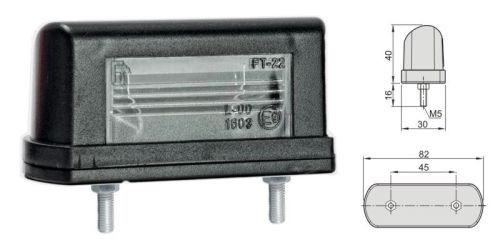 Kis méretű univerzális rendszámtábla világítás, FT-22