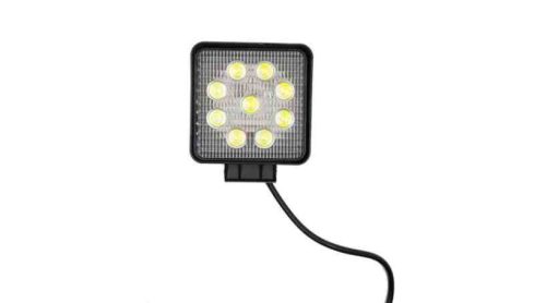 Munkalámpa  szögletes 9led 27w 10-30v s0927